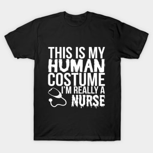 Halloween Funny Gift - This Is My Human Costume Nu T-Shirt